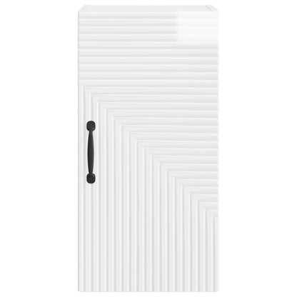 vidaXL Bathroom Wall Cabinet HAARLEM High Gloss White 30 x 31 x 59 cm