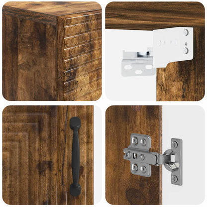 vidaXL Bathroom Wall Cabinet HAARLEM Smoked Oak 30 x 31 x 59 cm