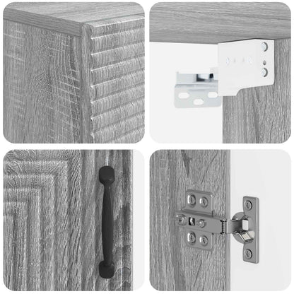 vidaXL Bathroom Wall Cabinet HAARLEM Grey Sonoma 30 x 31 x 59 cm