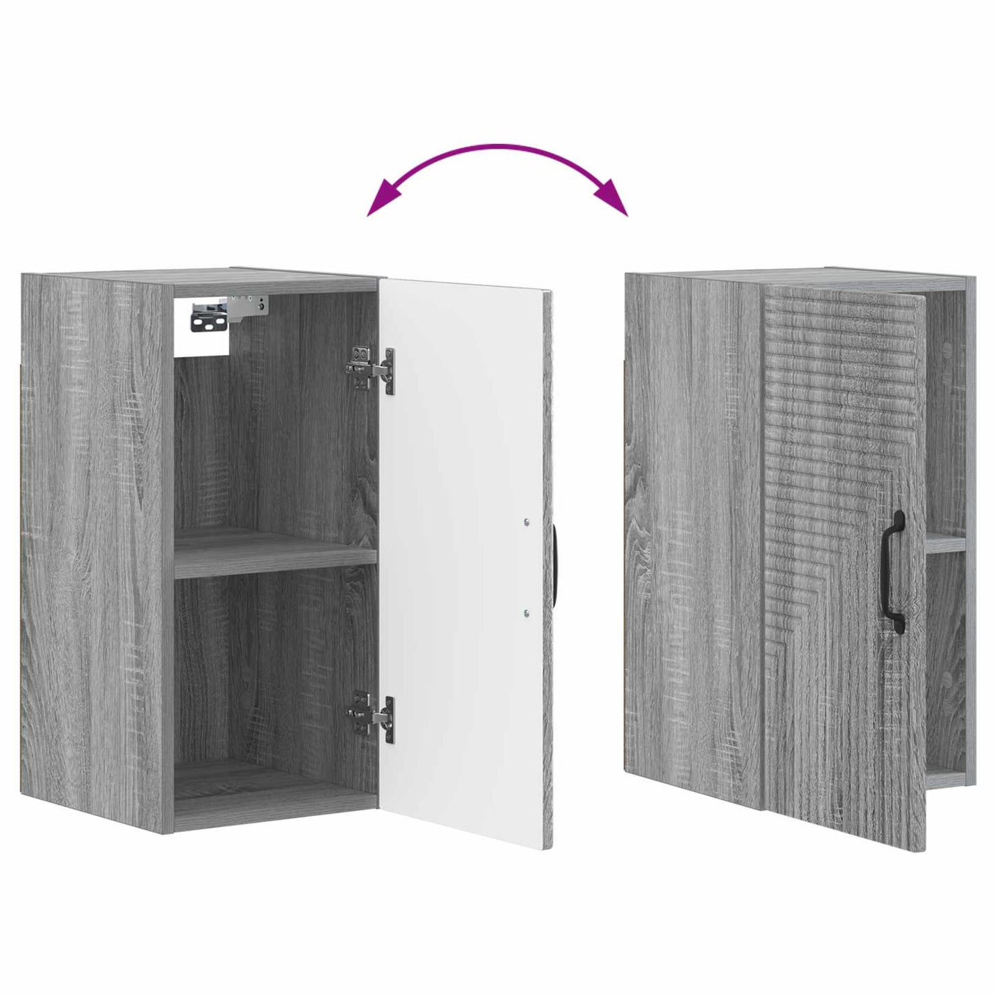 vidaXL Bathroom Wall Cabinet HAARLEM Grey Sonoma 30 x 31 x 59 cm