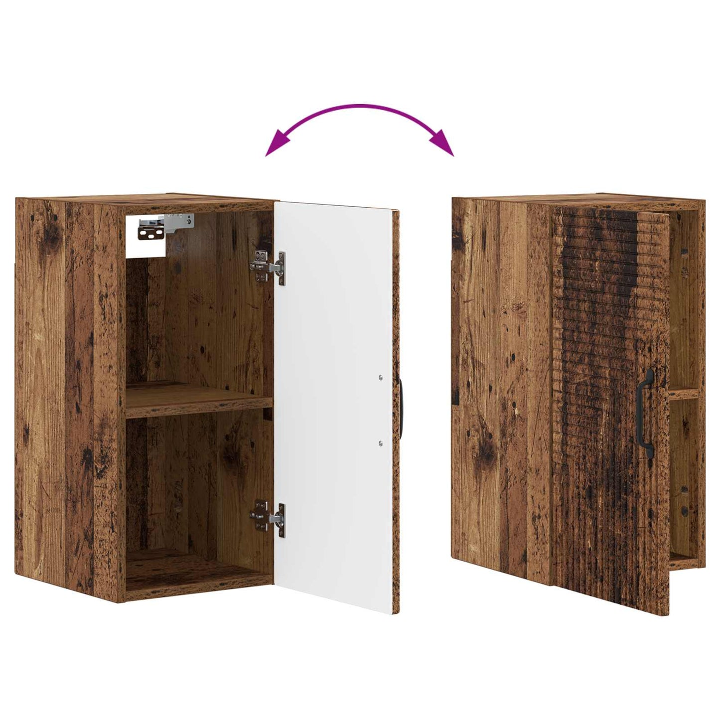 vidaXL Bathroom Wall Cabinet HAARLEM Old Wood 30 x 31 x 59 cm