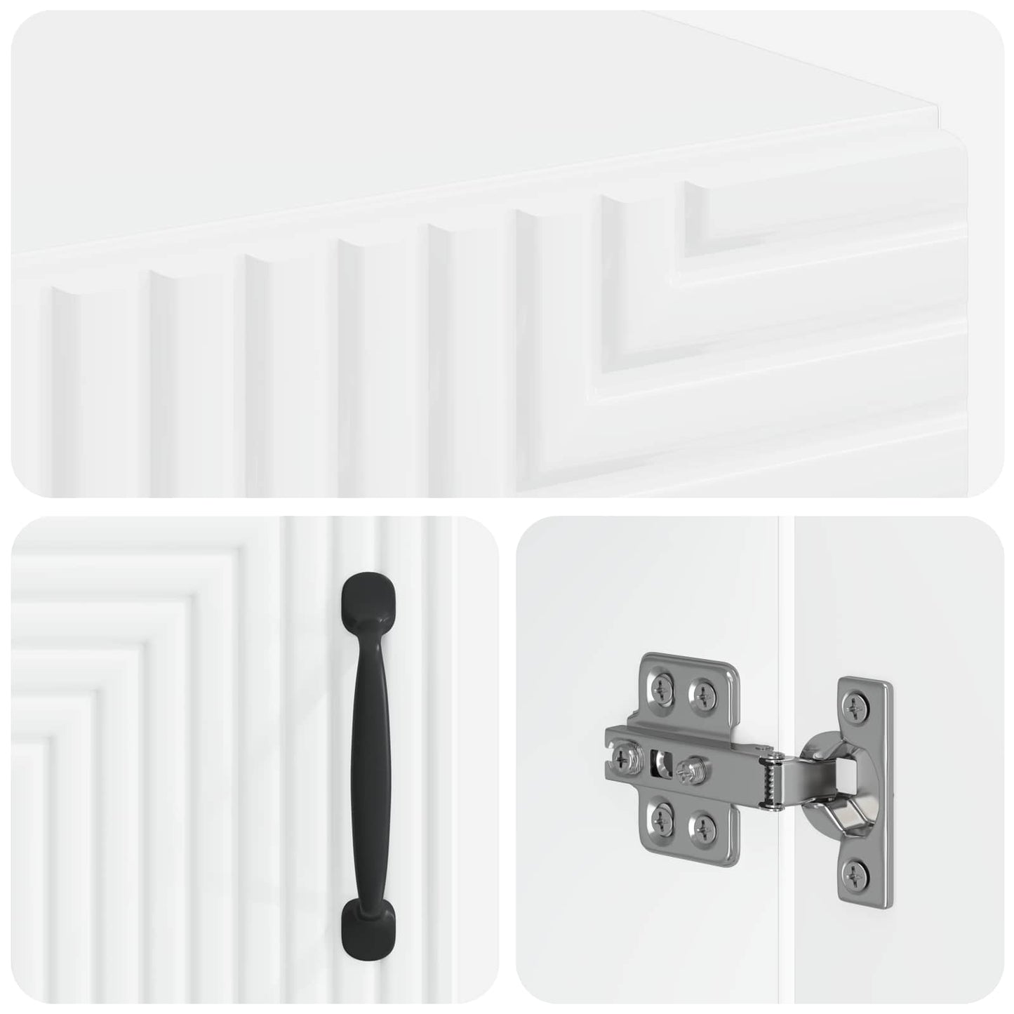 vidaXL Bathroom Cabinet with Open Shelf HAARLEM White 30 x 31 x 190 cm