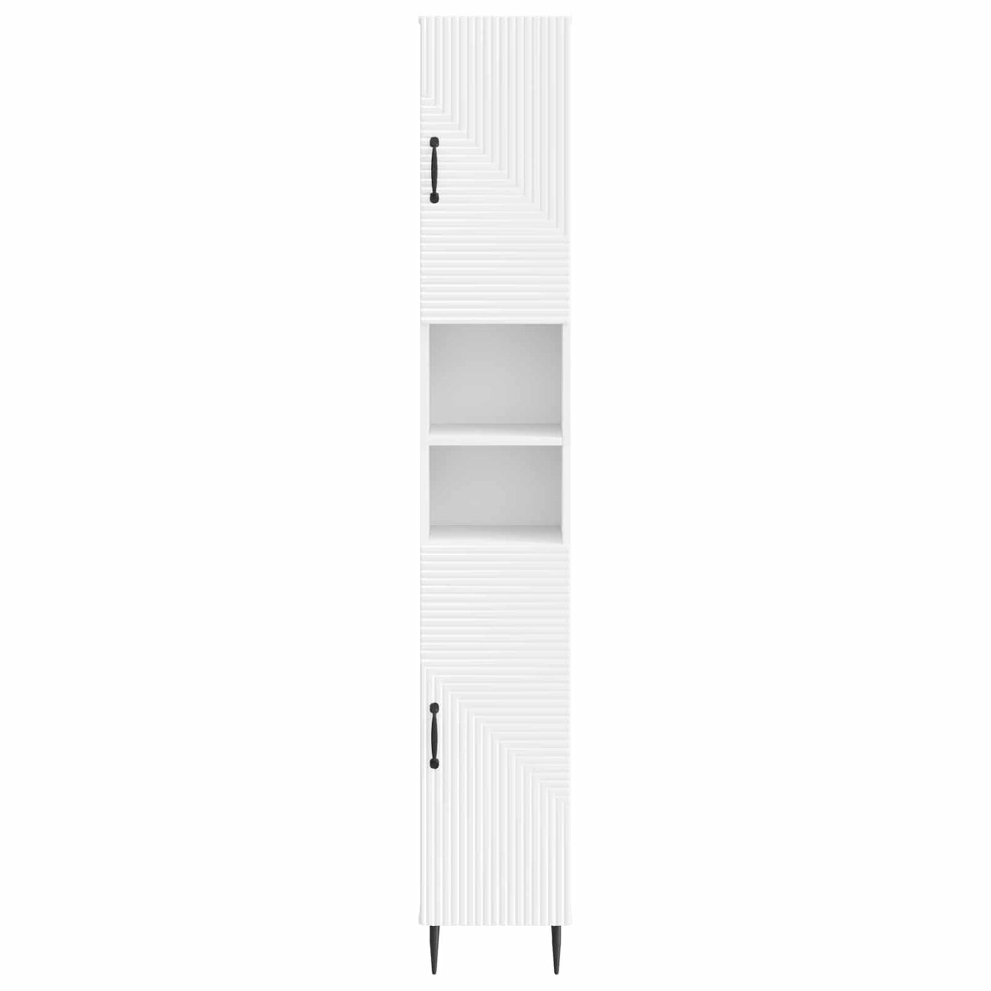 vidaXL Bathroom Cabinet with Open Shelf HAARLEM White 30 x 31 x 190 cm