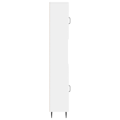 vidaXL Bathroom Cabinet with Open Shelf HAARLEM White 30 x 31 x 190 cm