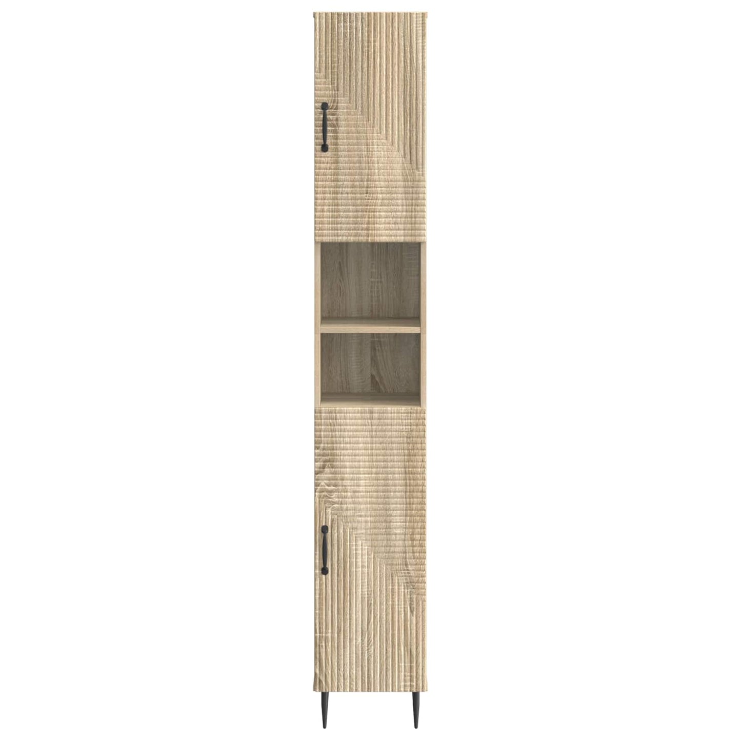 vidaXL Bathroom Cabinet with Open Shelf HAARLEM Sonoma Oak
