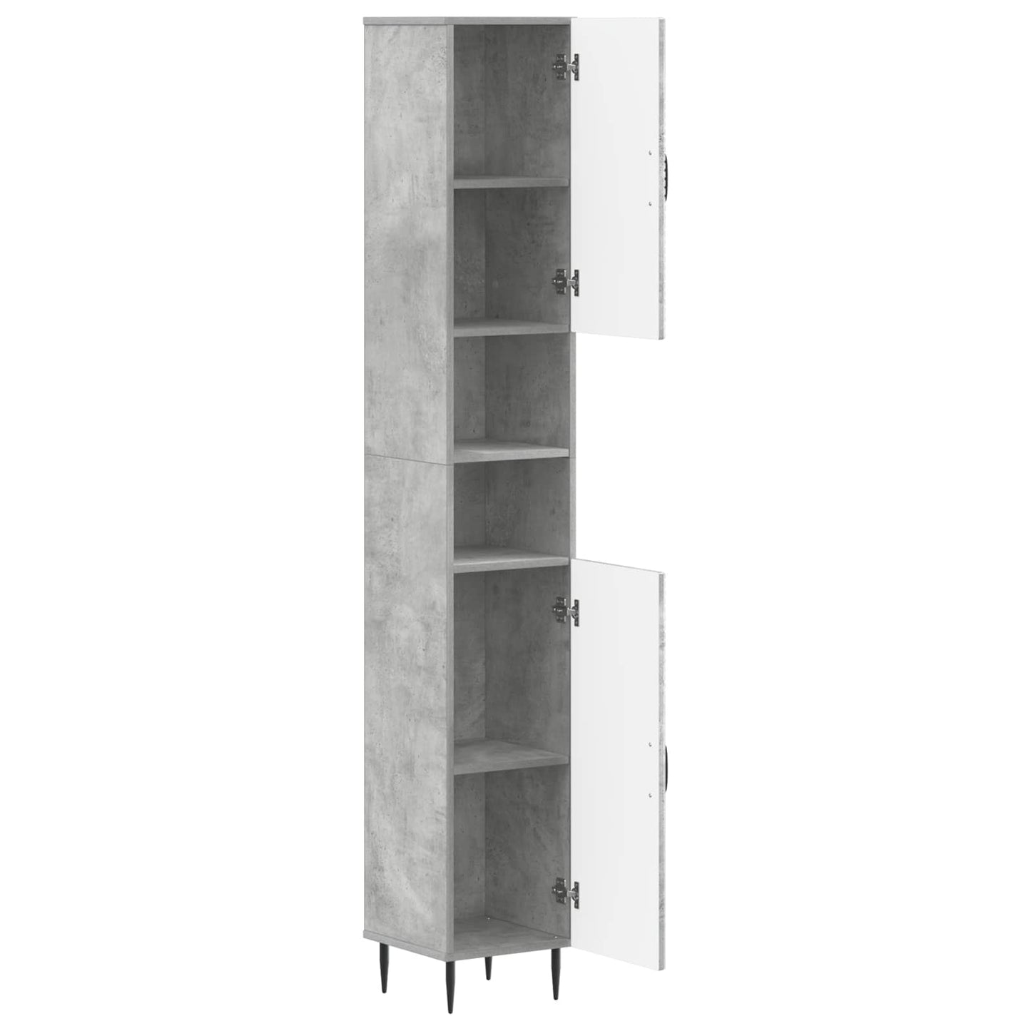 vidaXL Bathroom Cabinet with Open Shelf HAARLEM Concrete Grey