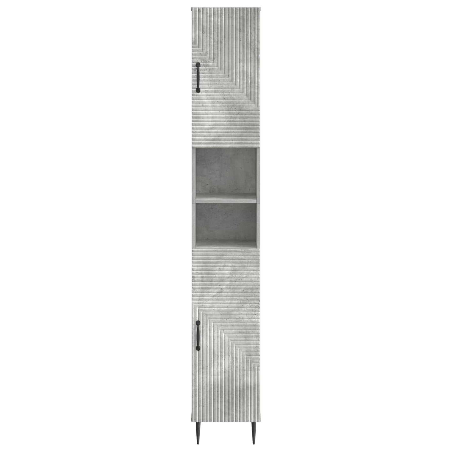 vidaXL Bathroom Cabinet with Open Shelf HAARLEM Concrete Grey