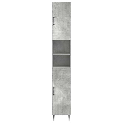 vidaXL Bathroom Cabinet with Open Shelf HAARLEM Concrete Grey