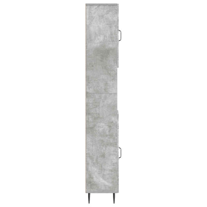 vidaXL Bathroom Cabinet with Open Shelf HAARLEM Concrete Grey