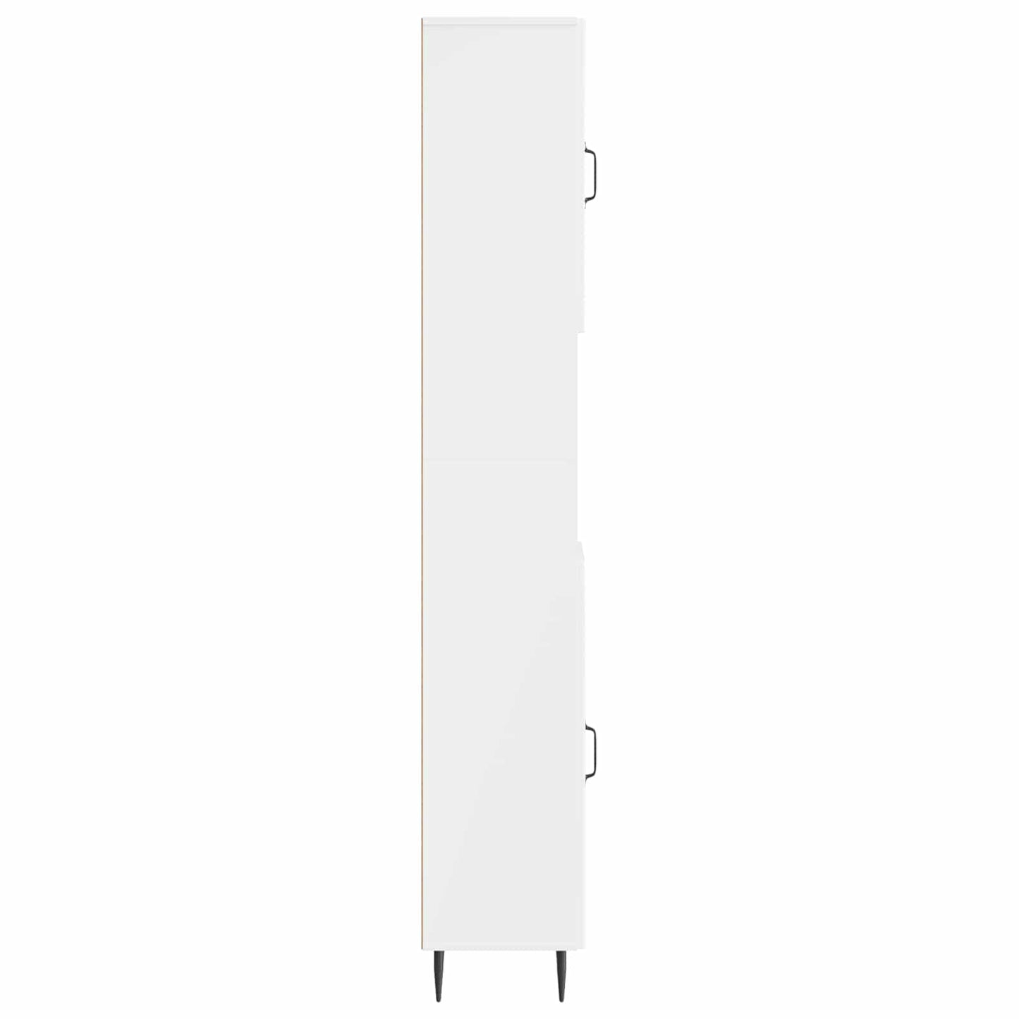 vidaXL Bathroom Cabinet with Open Shelf HAARLEM High Gloss White