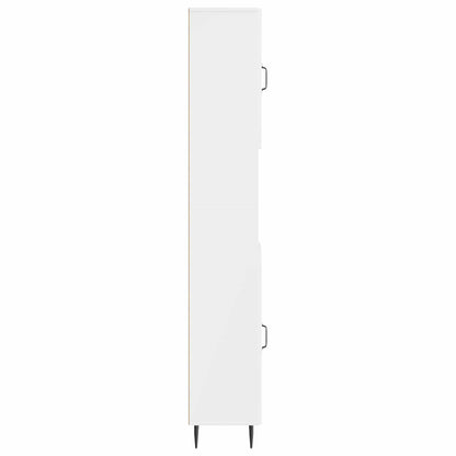 vidaXL Bathroom Cabinet with Open Shelf HAARLEM High Gloss White