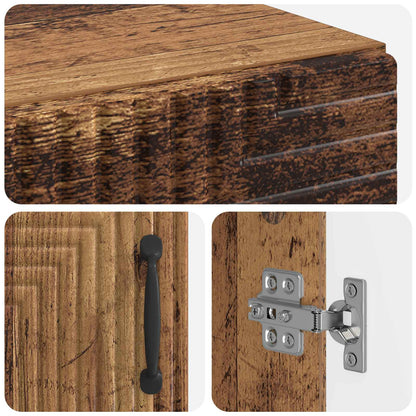 vidaXL Bathroom Cabinet with Open Shelf HAARLEM Old Wood
