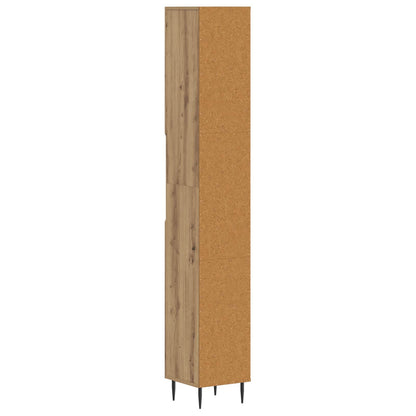 vidaXL Bathroom Cabinet with Open Shelf HAARLEM Artisan Oak