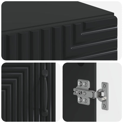 vidaXL Bathroom Storage Cainet HAARLEM Black 30 x 31 x 80 cm