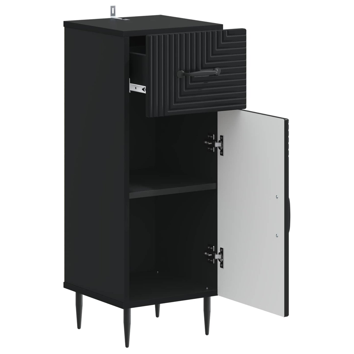 vidaXL Bathroom Storage Cainet HAARLEM Black 30 x 31 x 80 cm
