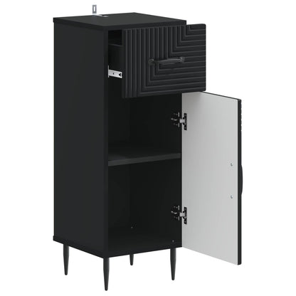 vidaXL Bathroom Storage Cainet HAARLEM Black 30 x 31 x 80 cm