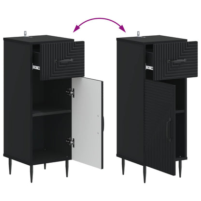 vidaXL Bathroom Storage Cainet HAARLEM Black 30 x 31 x 80 cm