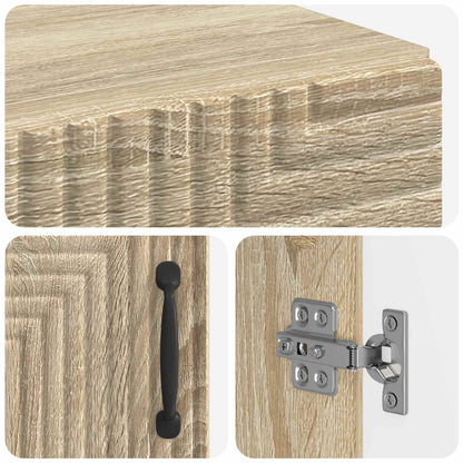 vidaXL Bathroom Storage Cainet HAARLEM Sonoma Oak 30 x 31 x 80 cm