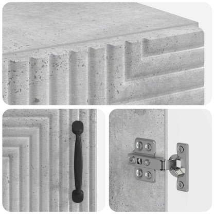 vidaXL Bathroom Storage Cainet HAARLEM Concrete Grey 30 x 31 x 80 cm