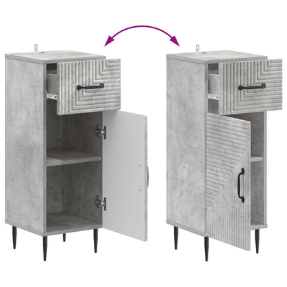 vidaXL Bathroom Storage Cainet HAARLEM Concrete Grey 30 x 31 x 80 cm