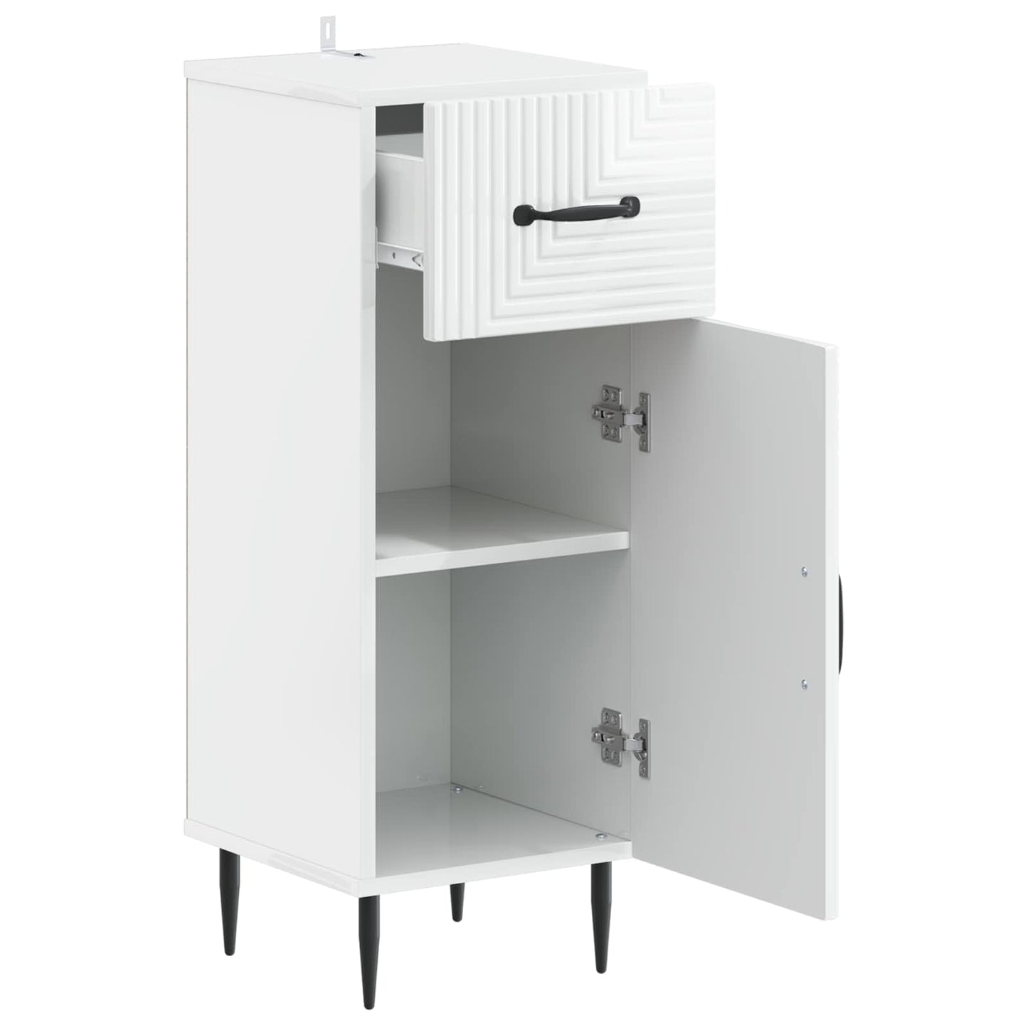 vidaXL Bathroom Storage Cainet HAARLEM High Gloss White