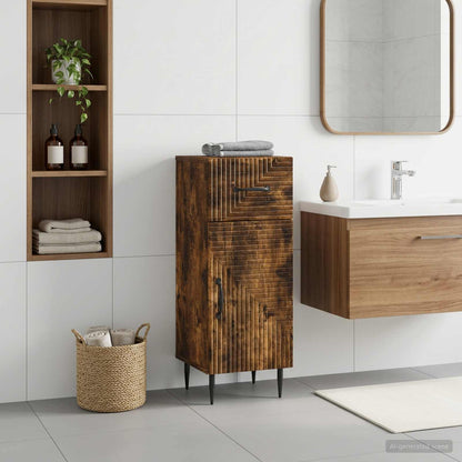 vidaXL Bathroom Storage Cainet HAARLEM Smoked Oak 30 x 31 x 80 cm