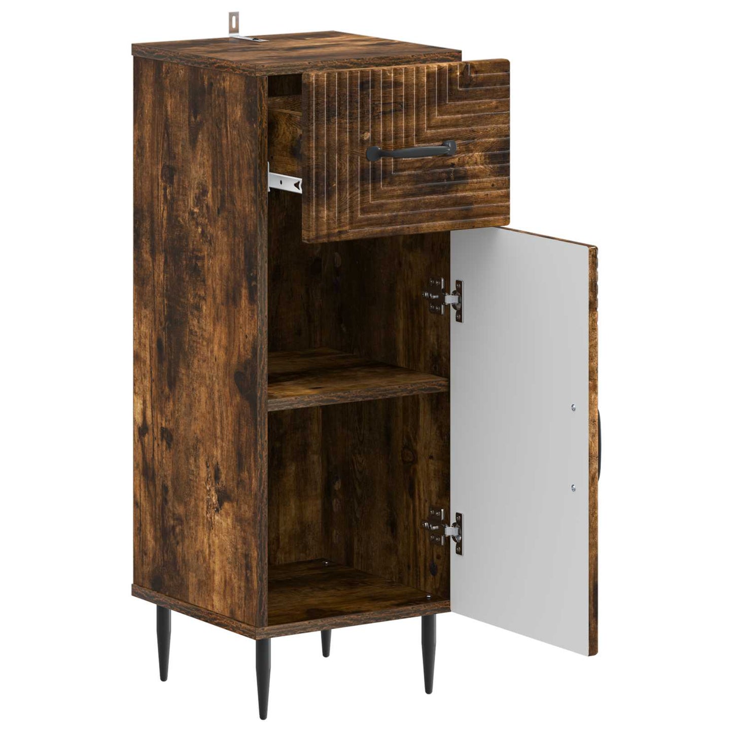 vidaXL Bathroom Storage Cainet HAARLEM Smoked Oak 30 x 31 x 80 cm