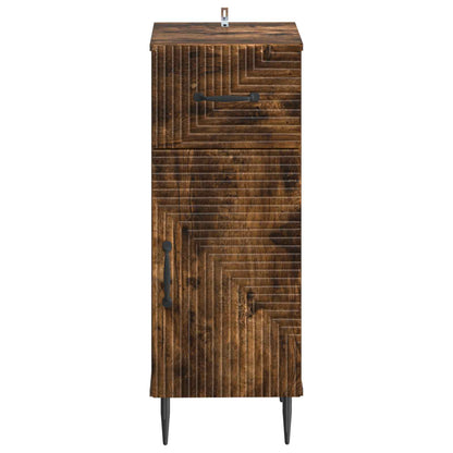 vidaXL Bathroom Storage Cainet HAARLEM Smoked Oak 30 x 31 x 80 cm