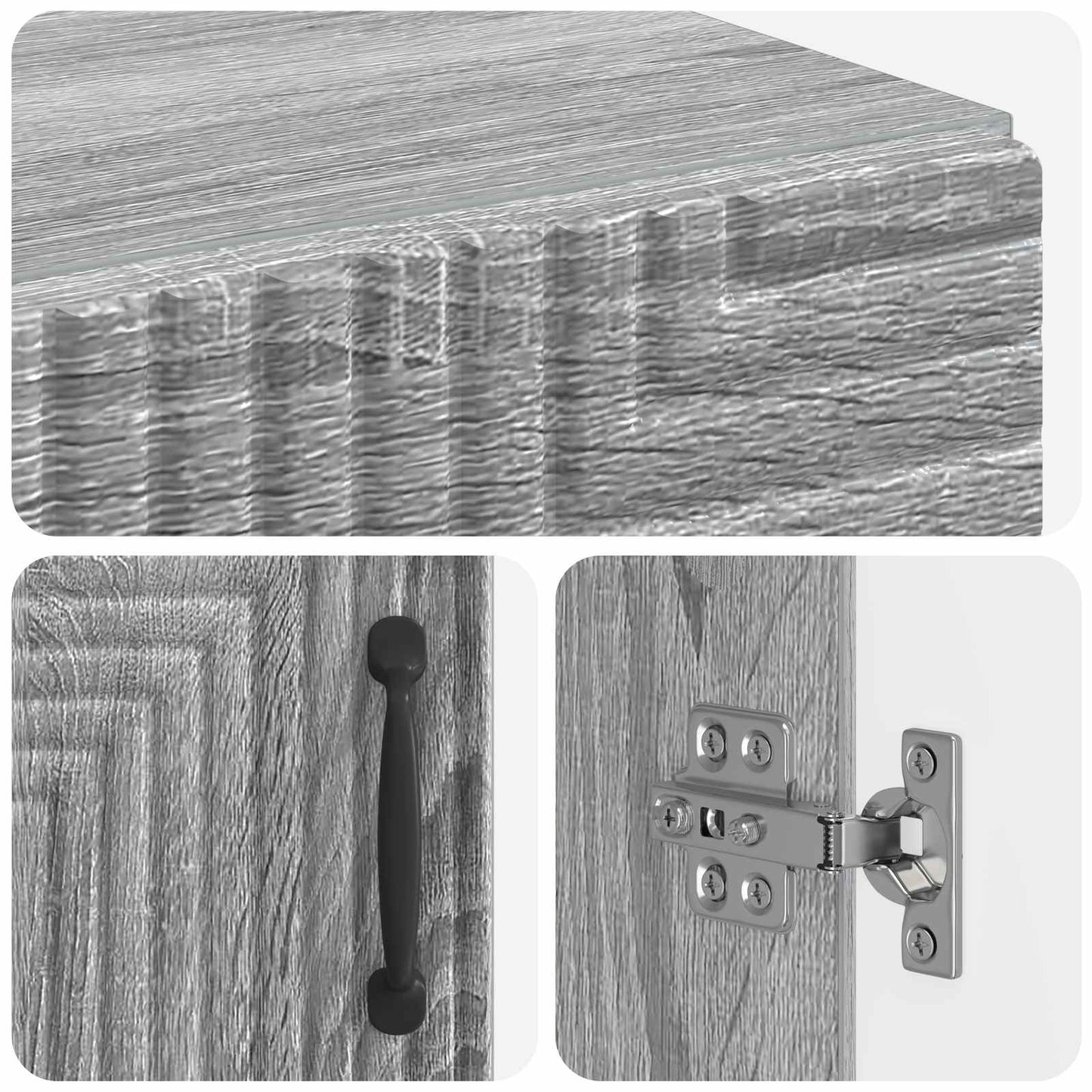 vidaXL Bathroom Storage Cainet HAARLEM Grey Sonoma 30 x 31 x 80 cm