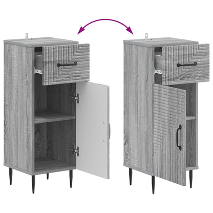 vidaXL Bathroom Storage Cainet HAARLEM Grey Sonoma 30 x 31 x 80 cm