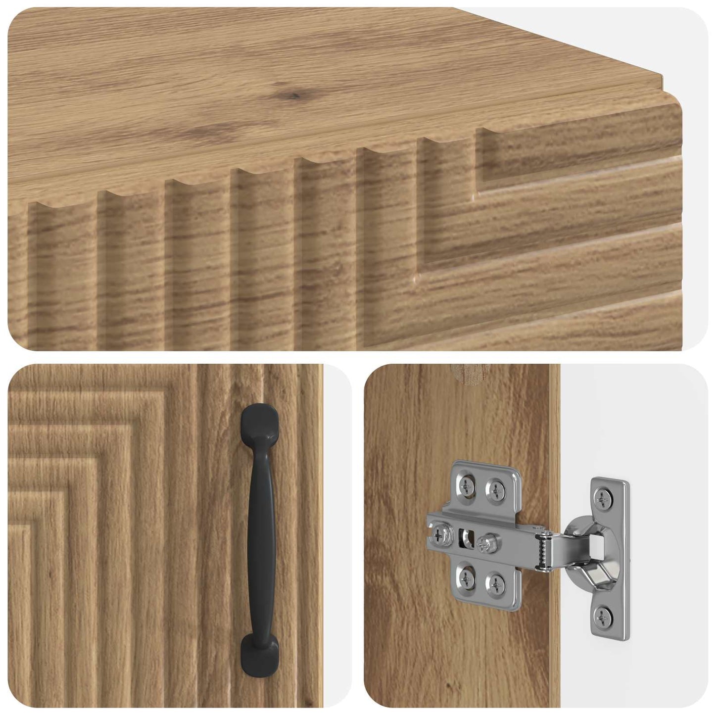 vidaXL Bathroom Storage Cainet HAARLEM Artisan Oak 30 x 31 x 80 cm