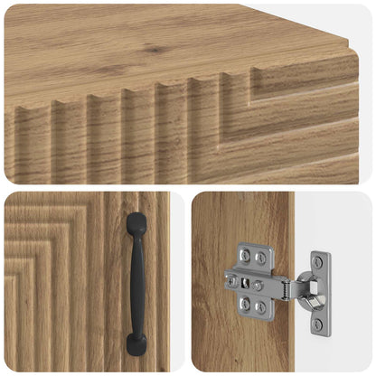 vidaXL Bathroom Storage Cainet HAARLEM Artisan Oak 30 x 31 x 80 cm