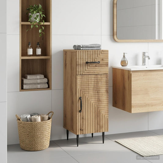 vidaXL Bathroom Storage Cainet HAARLEM Artisan Oak 30 x 31 x 80 cm