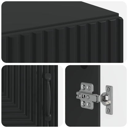 vidaXL Bathroom Storage Cainet HAARLEM Black 59.5 x 31 x 80 cm
