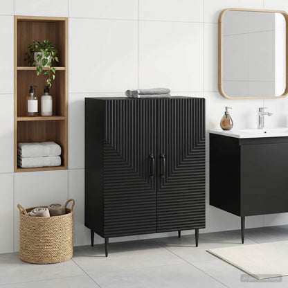 vidaXL Bathroom Storage Cainet HAARLEM Black 59.5 x 31 x 80 cm