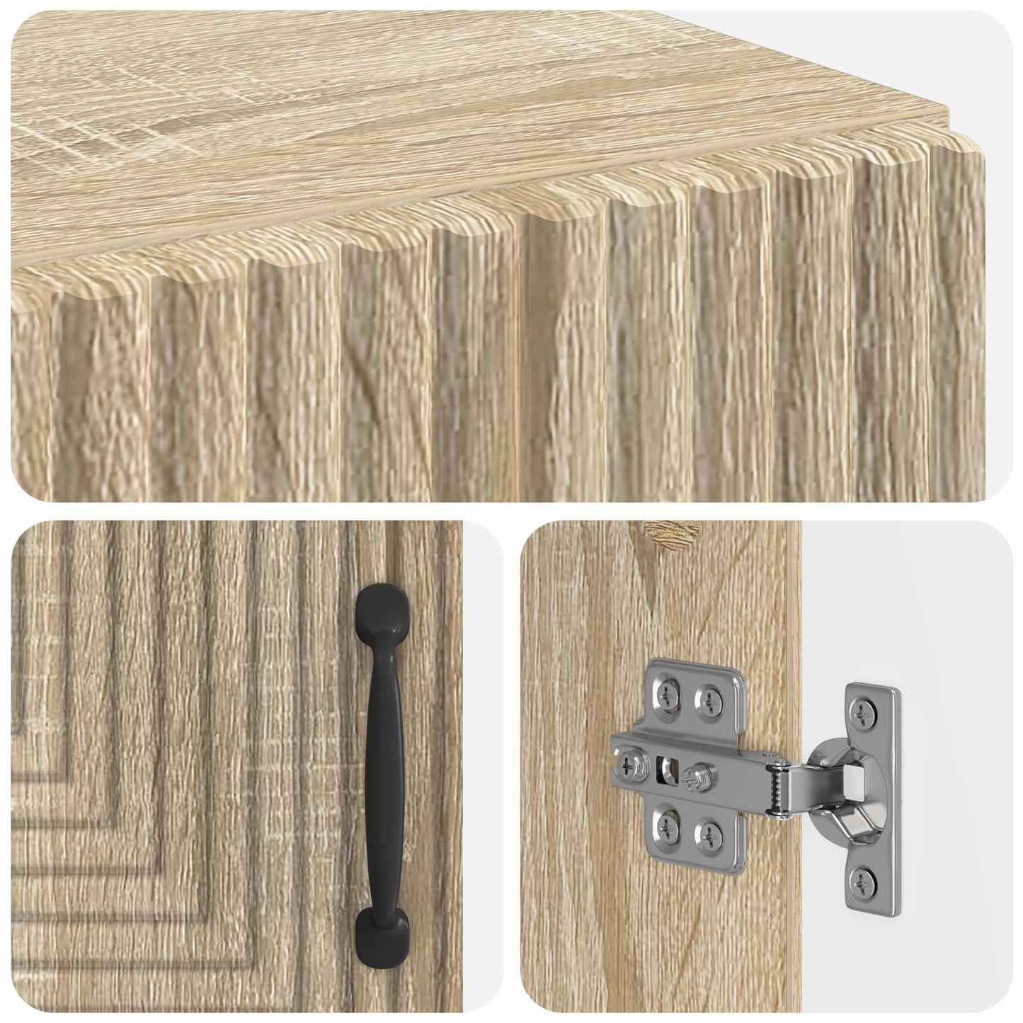 vidaXL Bathroom Storage Cainet HAARLEM Sonoma Oak 59.5 x 31 x 80 cm