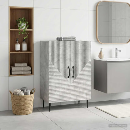 vidaXL Bathroom Storage Cainet HAARLEM Concrete Grey 59.5 x 31 x 80 cm