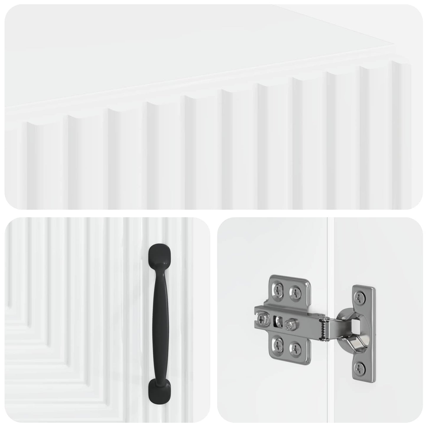 vidaXL Bathroom Storage Cainet HAARLEM High Gloss White