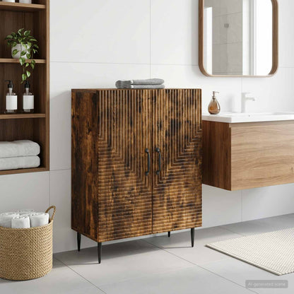 vidaXL Bathroom Storage Cainet HAARLEM Smoked Oak 59.5 x 31 x 80 cm