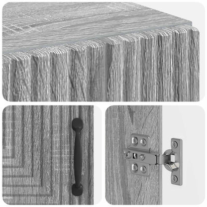 vidaXL Bathroom Storage Cainet HAARLEM Grey Sonoma 59.5 x 31 x 80 cm