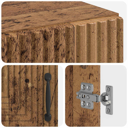 vidaXL Bathroom Storage Cainet HAARLEM Old Wood 59.5 x 31 x 80 cm