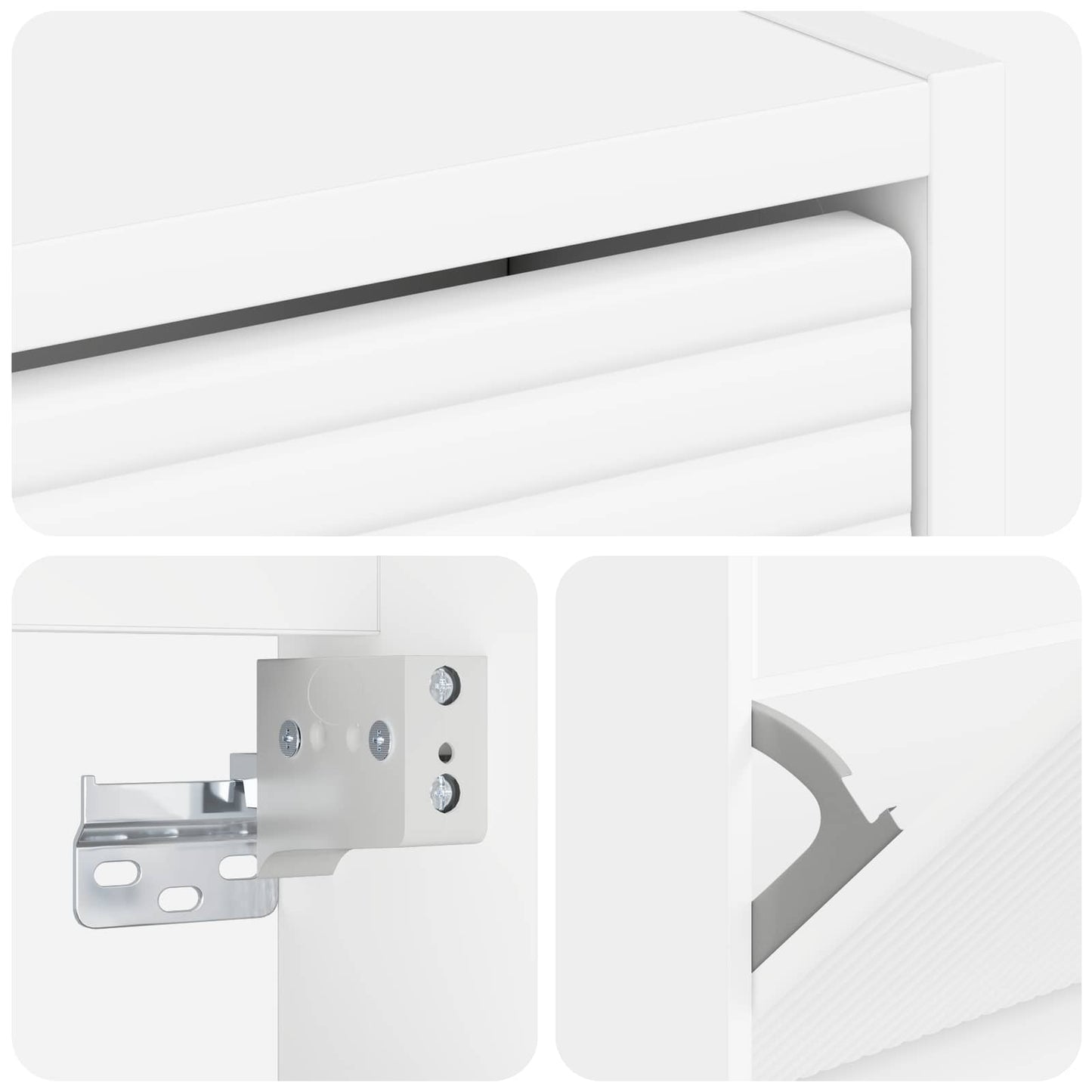 vidaXL Wall-Mounted Shoe Cabinet HAARLEM 71 x 17 x 43 cm White