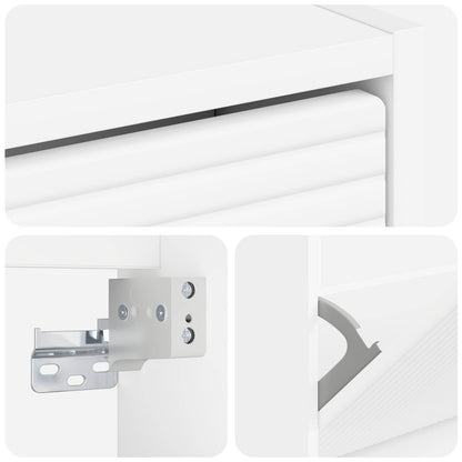 vidaXL Wall-Mounted Shoe Cabinet HAARLEM 71 x 17 x 43 cm White