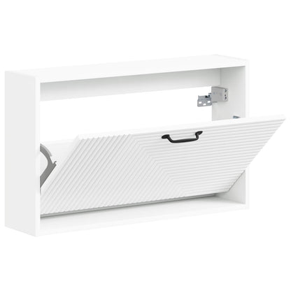 vidaXL Wall-Mounted Shoe Cabinet HAARLEM 71 x 17 x 43 cm White