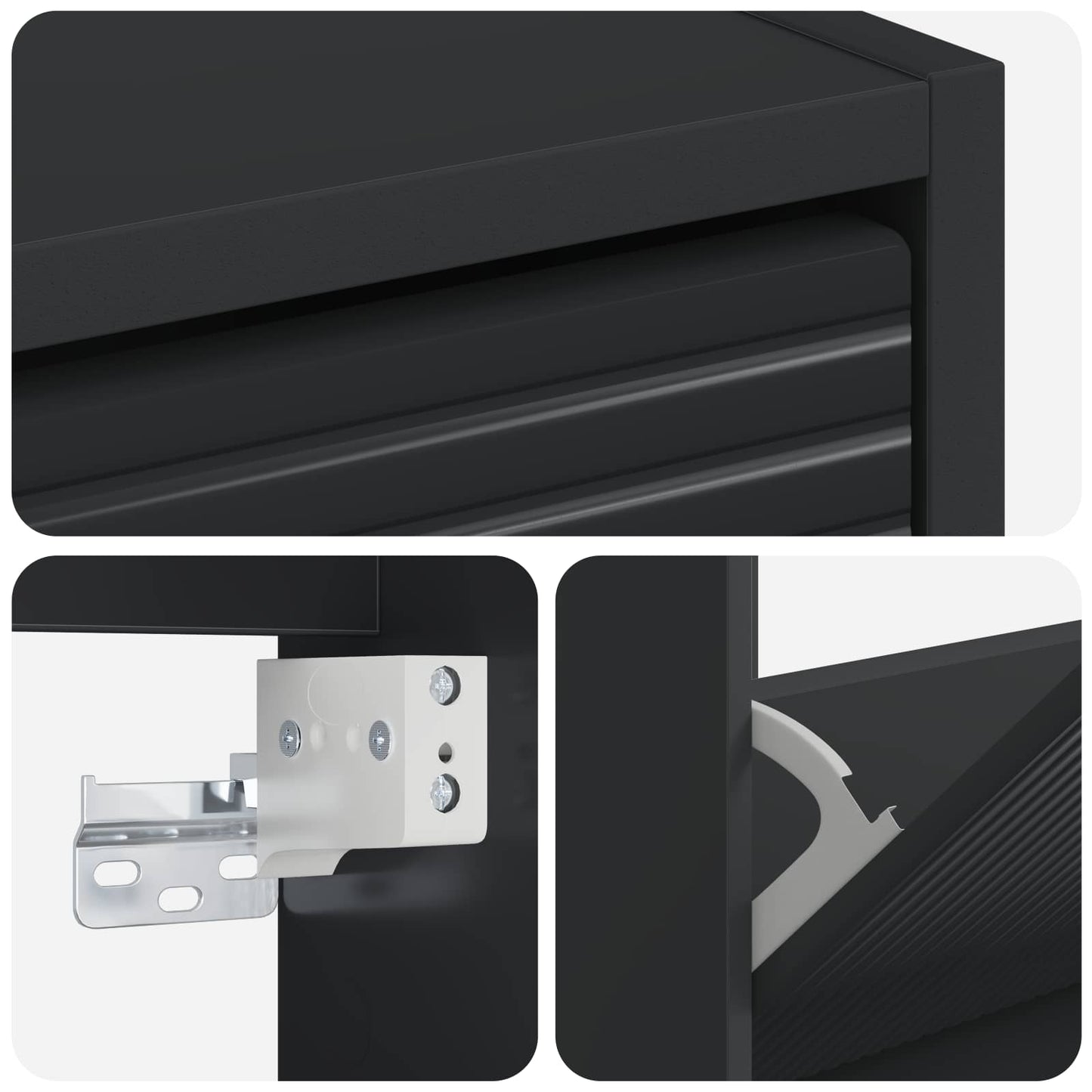 vidaXL Wall-Mounted Shoe Cabinet HAARLEM 71 x 17 x 43 cm Black