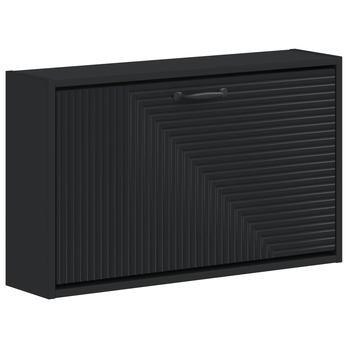 vidaXL Wall-Mounted Shoe Cabinet HAARLEM 71 x 17 x 43 cm Black