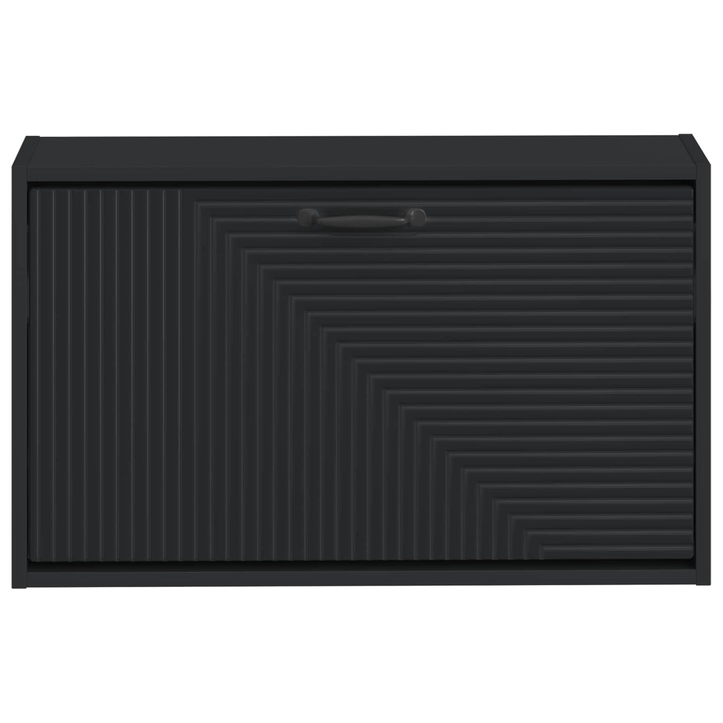 vidaXL Wall-Mounted Shoe Cabinet HAARLEM 71 x 17 x 43 cm Black