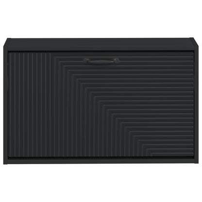 vidaXL Wall-Mounted Shoe Cabinet HAARLEM 71 x 17 x 43 cm Black