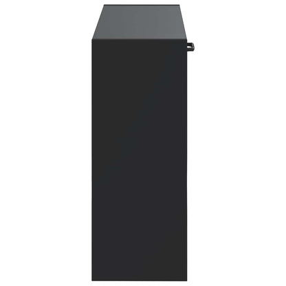 vidaXL Wall-Mounted Shoe Cabinet HAARLEM 71 x 17 x 43 cm Black