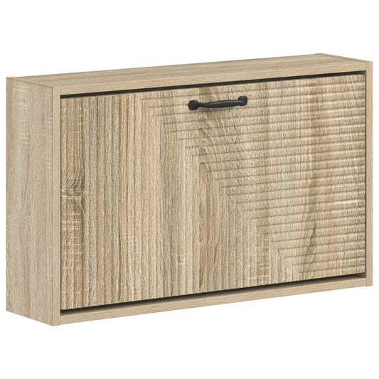 vidaXL Wall-Mounted Shoe Cabinet HAARLEM 71 x 17 x 43 cm Sonoma Oak